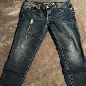Seven 7 Women's Distressed Blue Jeans